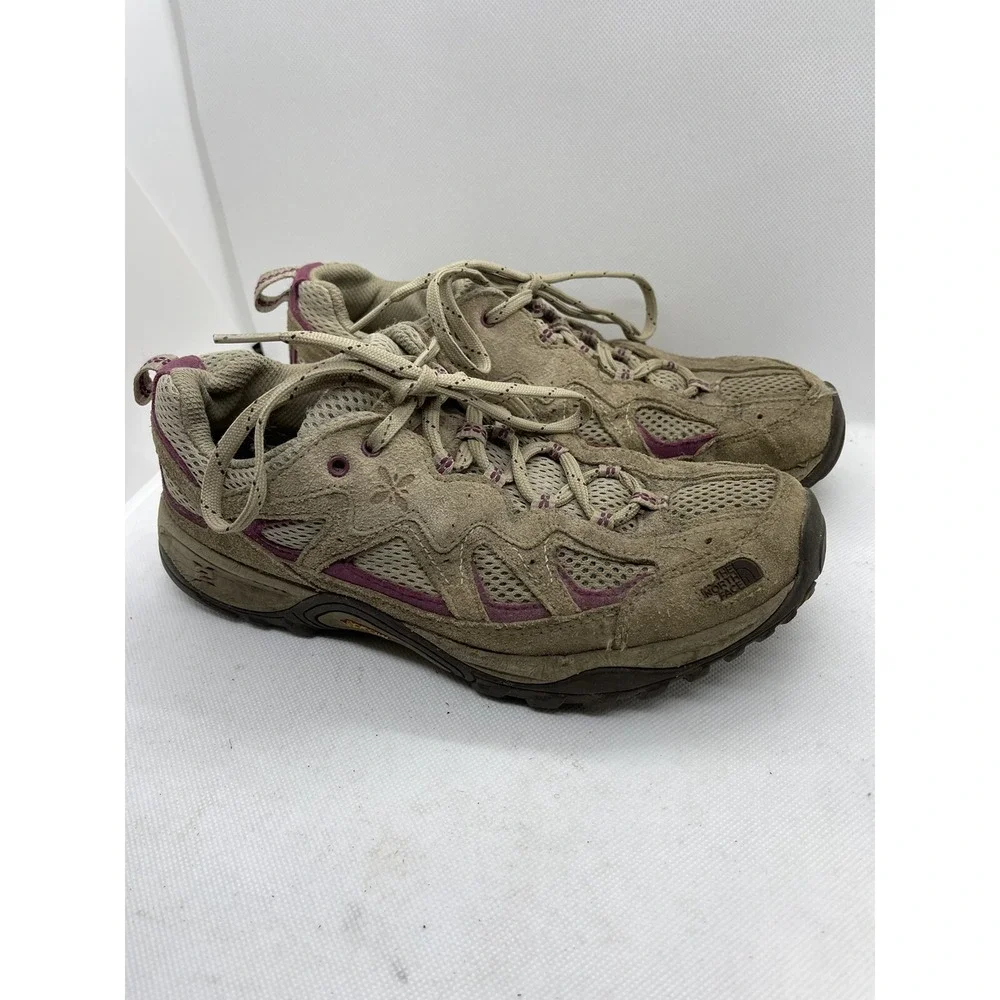 The North Face Womens Hiking Shoes Gray 616273 Suede Waterproof 7.5